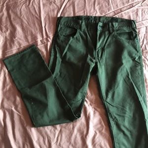 Hurley Pants Olive Green Straight Leg